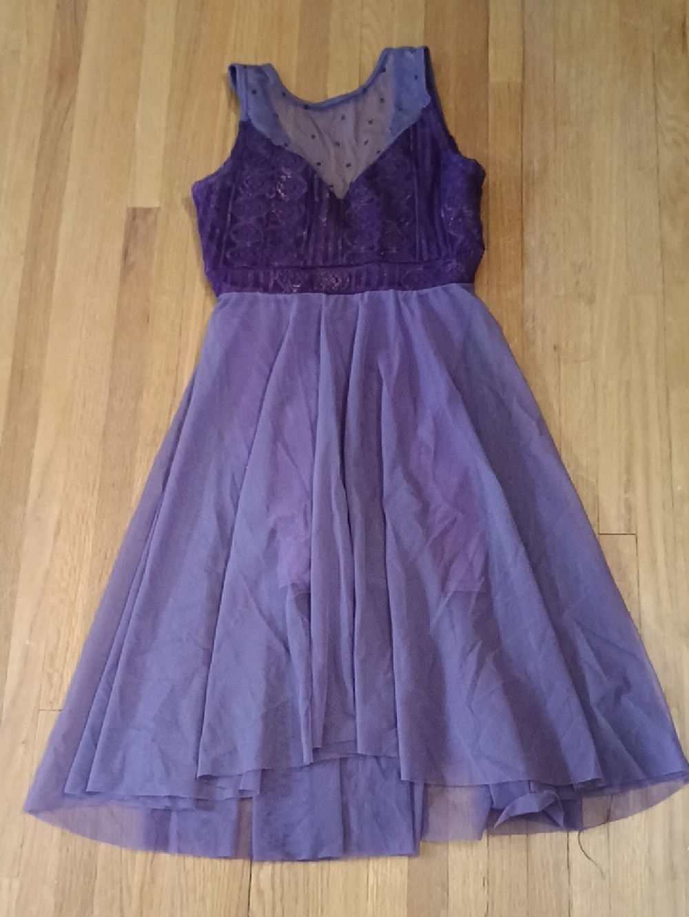 Elle Purple Lace & Tulle Party Dress